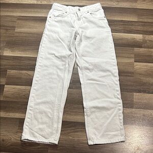 Zara Girl’s Straight White Jeans